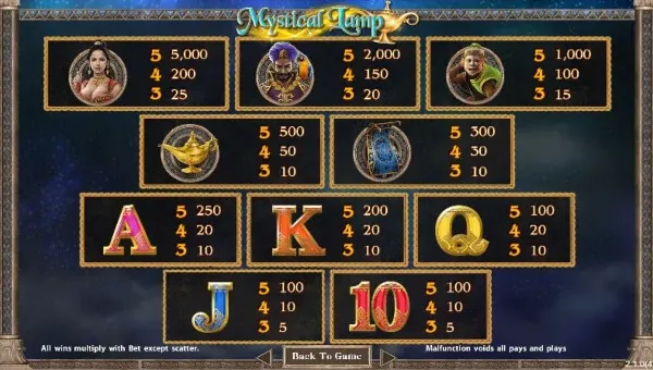 Mystical Lamp ภาพเกม 1